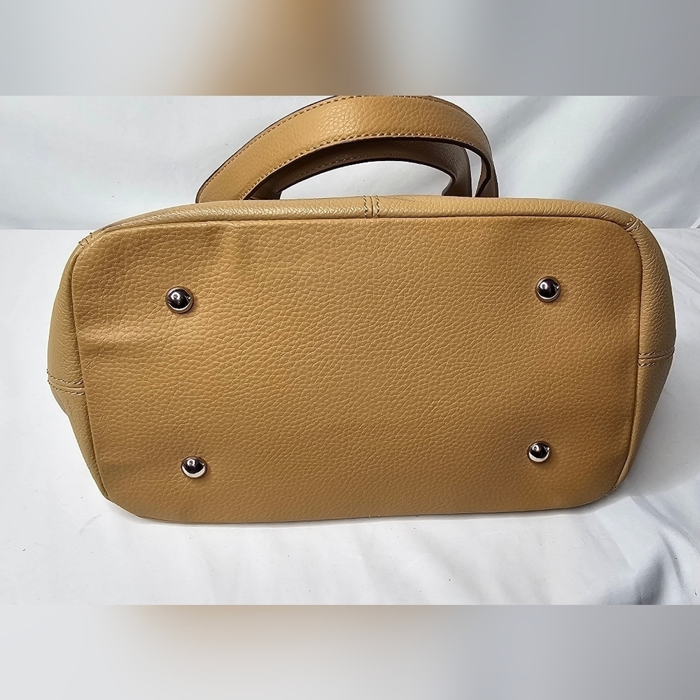Tigananello Brown Pebbled Leather Handbag Purse Tote - Picture 5 of 15